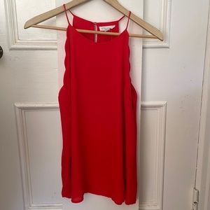 Scarlet Scalloped-Edged Tank Top